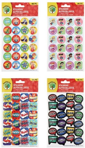 4x6 Super Hero Sticker Sheet