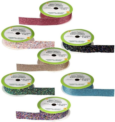 Chunky Glitter Ribbon Rolls