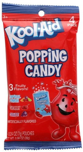 Kool-aid Tropical Punch, Cherry, Grape Popping Candy