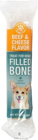 Grain-free Beef & Cheese Flavor Filled Bone Long- Lasting Chew For Medium/large Size Dogs