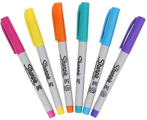 Permanent Marker Ultra fine Assorted Colors