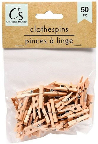 1" Wood Spring Mini Clothespins