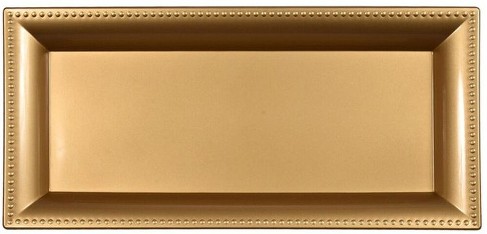 Wedding Centerpiece Gold Charger Plastic Christmas Party Rectangle Serving Tray
