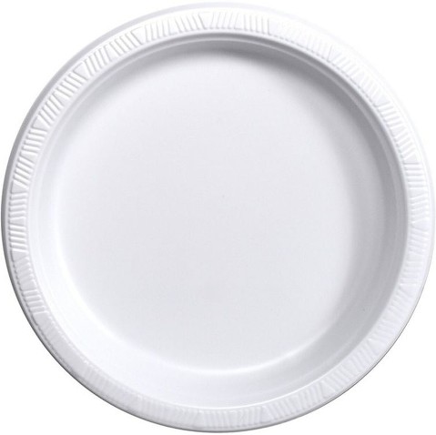 White Plastic Dinner Plate