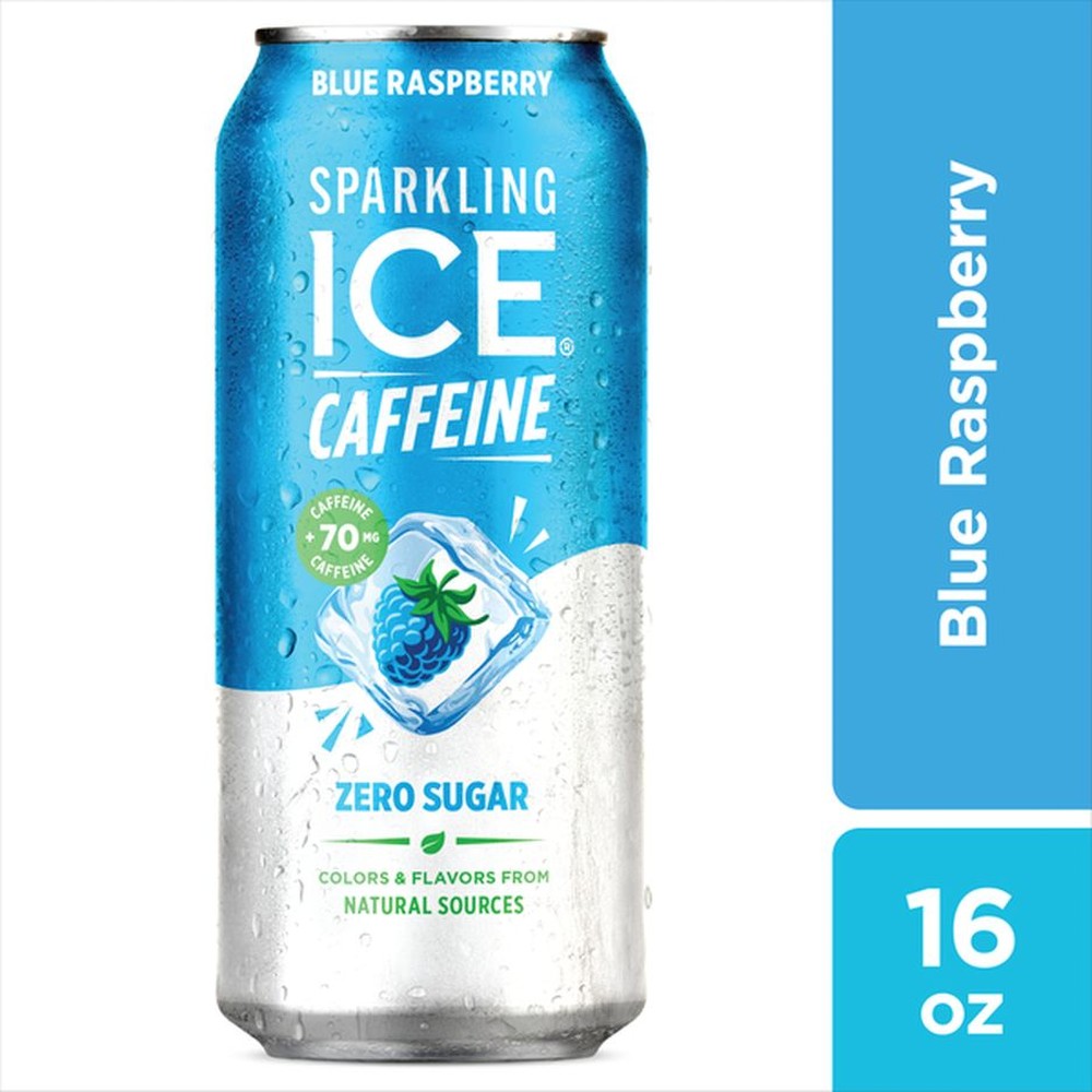 Blue Raspberry Plus Caffeine Sparkling Water