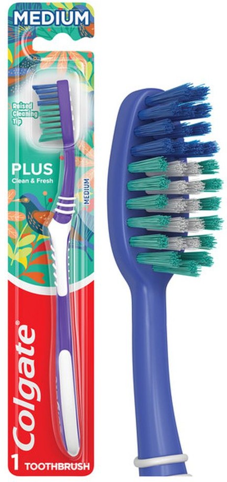 Medium Toothbrush with Tongue Cleaner
