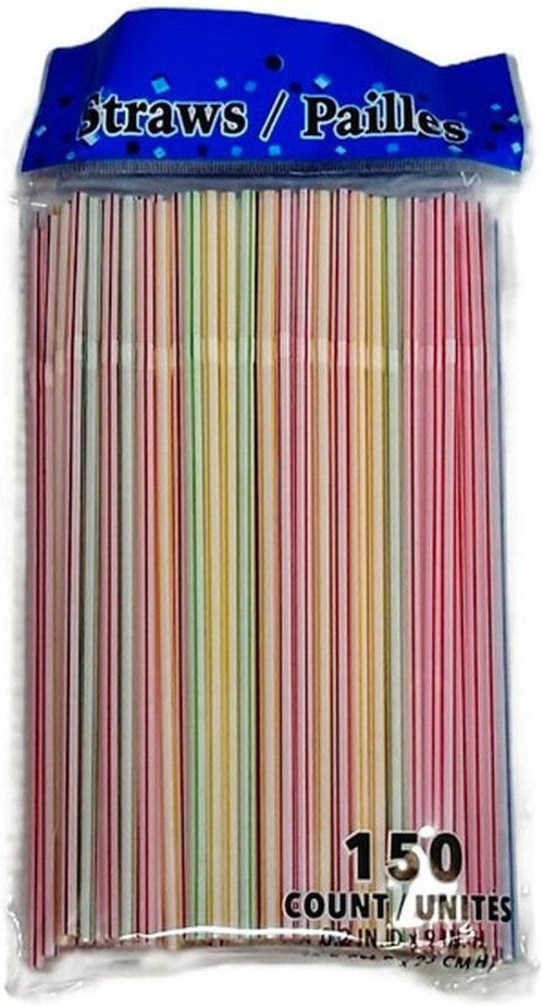 Multicolored Bendable Flexible Plastic Drinking Straws