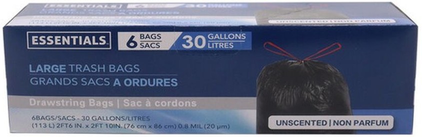 Trash Drawstring Bag, Unscented