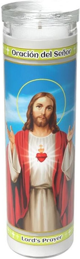 2 Glass Unscented Our Lady Of Guadalupe Religious Candle