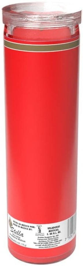 8" Illuminating Plain Red Candle