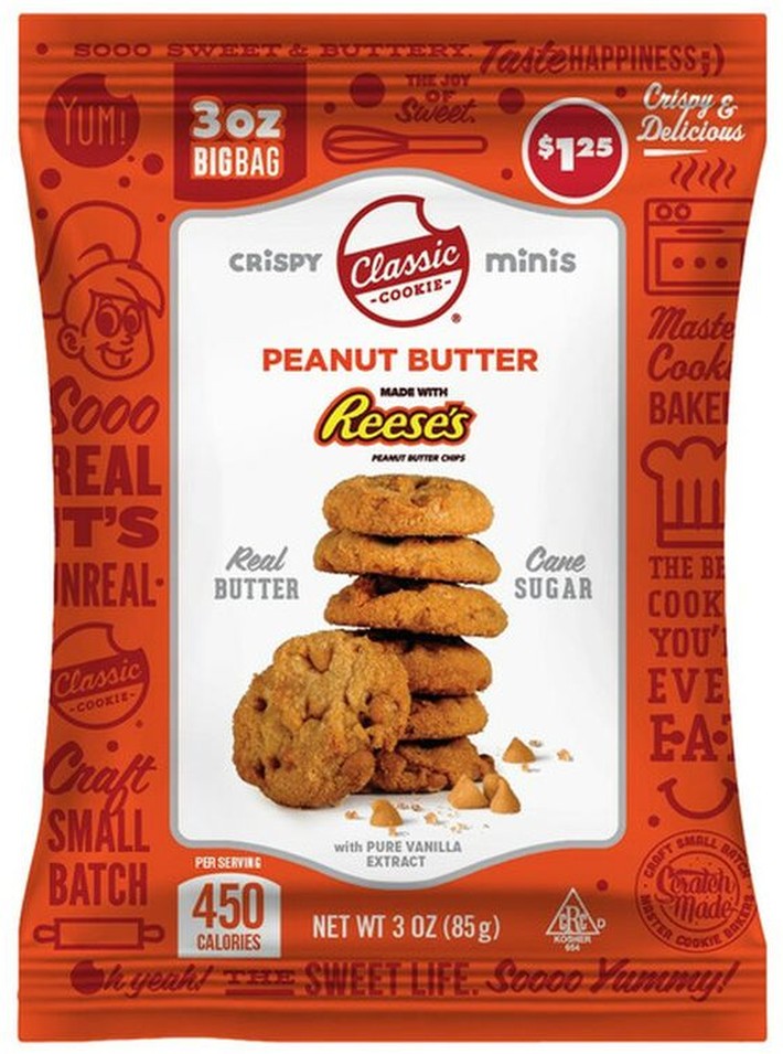 Peanut Butter With Reese's Peanut Butter Chips Crispy Mini Cookies