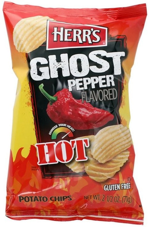 Potato Chips, Ghost Pepper Flavored, Hot