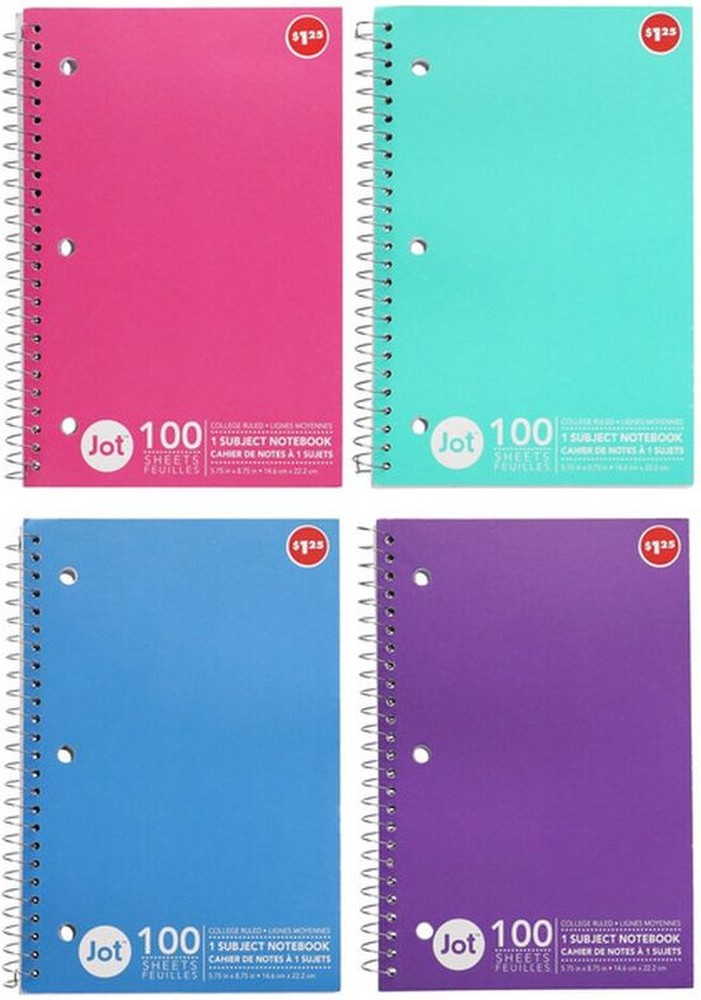 100 Pages Spiral-Bound Notebooks