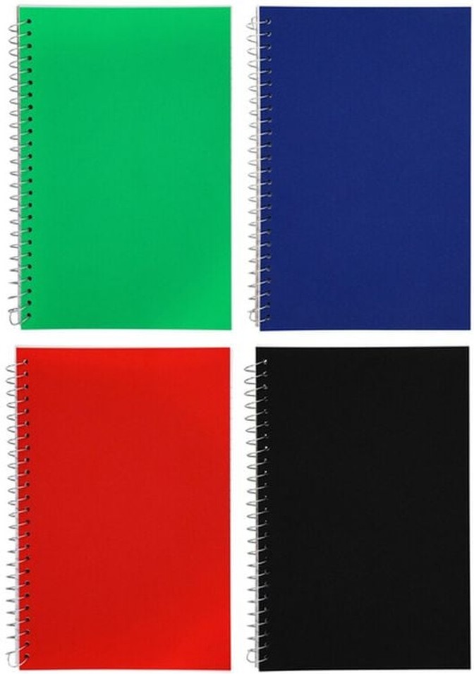 100 sheets 2-Subject Colored Spiral Notebook