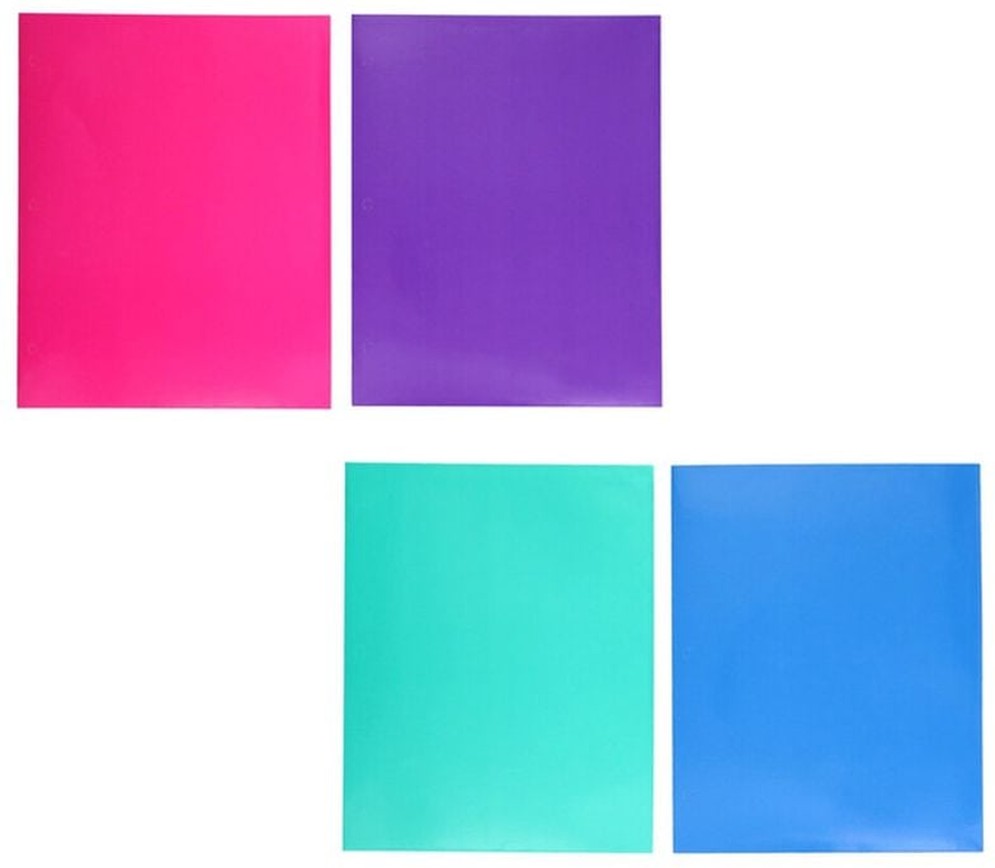 Brightly Colored 2-Pocket File Folders