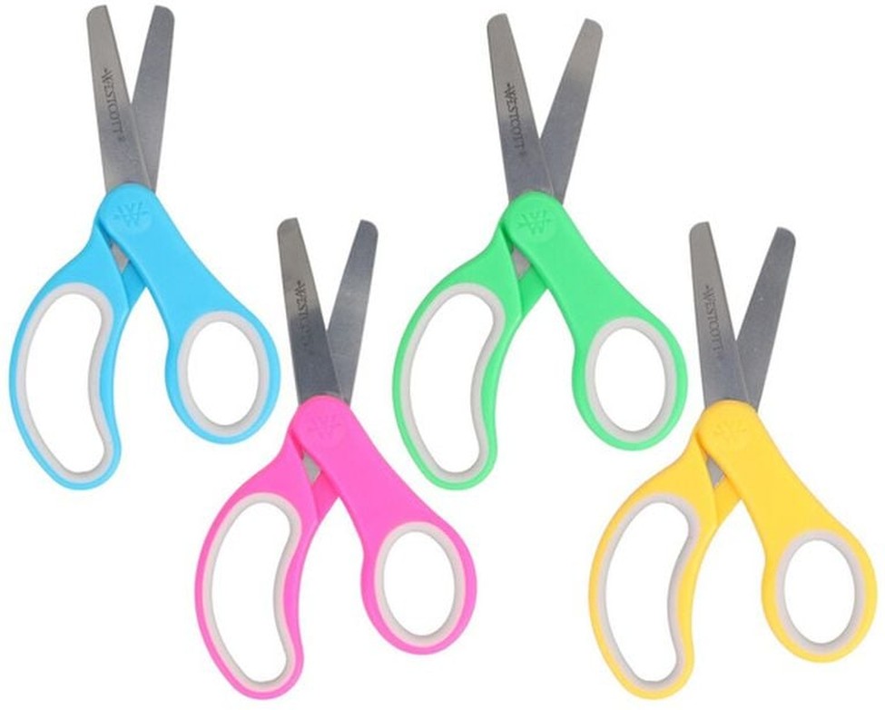 Children's Blunt-Tip Scissors With Soft-Grip Handles