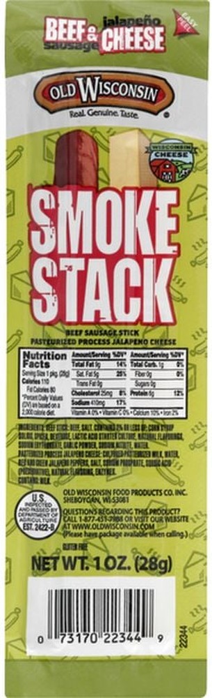 Beef Sausage Stick, Beef Sausage & Jalapeno Cheese