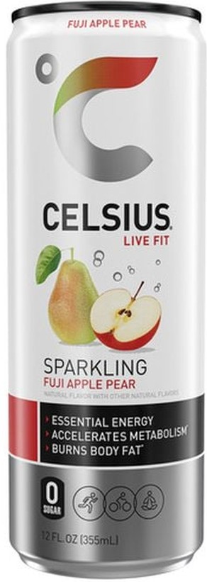 Sparkling Fuji Apple Pear, Energy Drink
