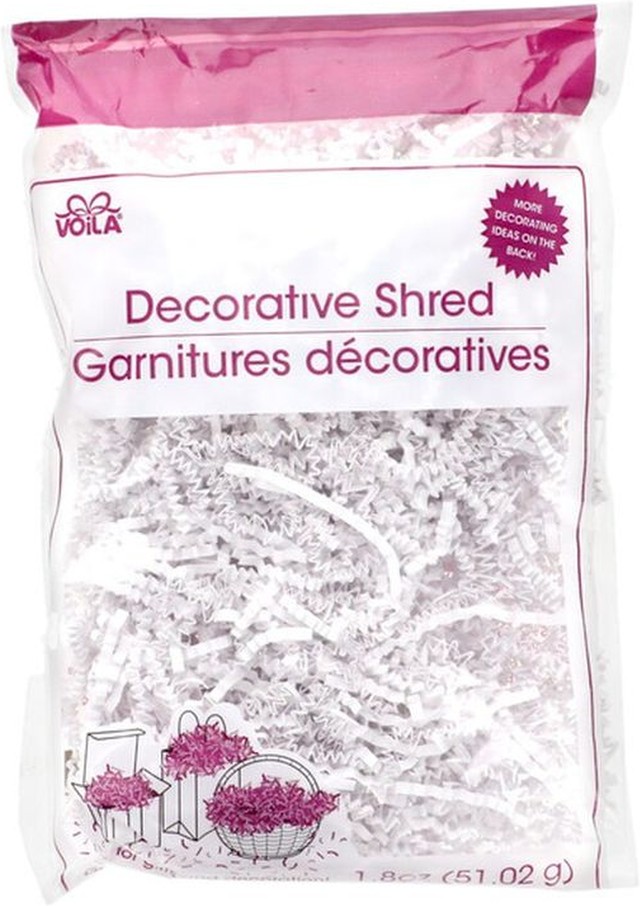 Crinkle Cut Decorative Paper Shreds - White