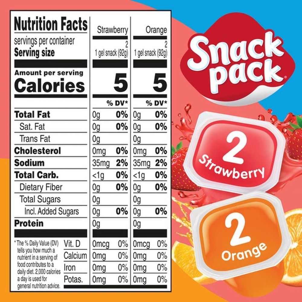 Sugar Free Strawberry & Orange Flavored Juicy Gels