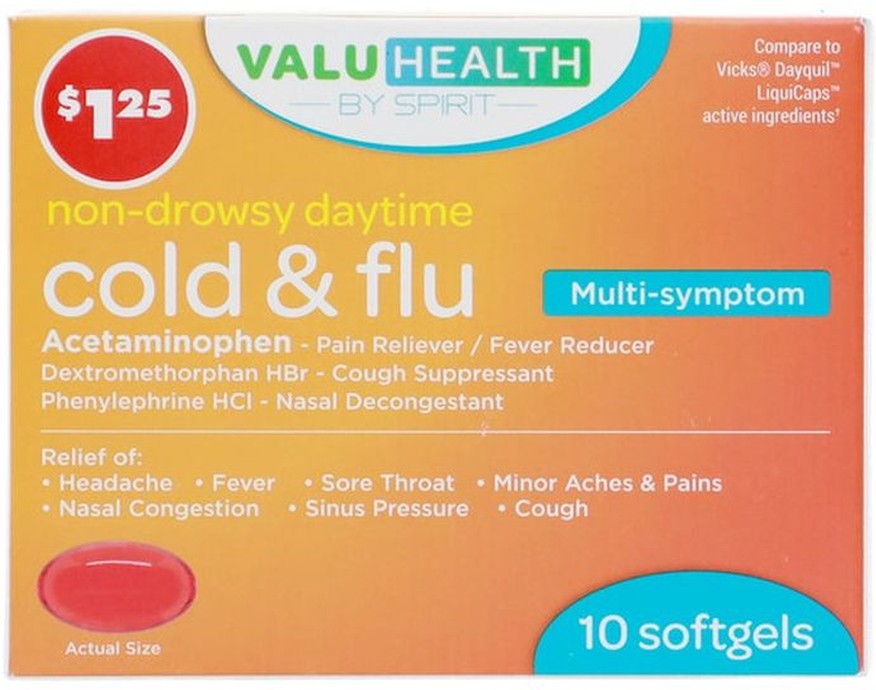 Non-Drowsy Daytime Cold & Flu Softgels