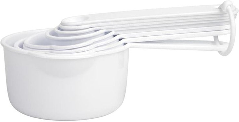 9 Piece White Measuring Cups & Spoons Set