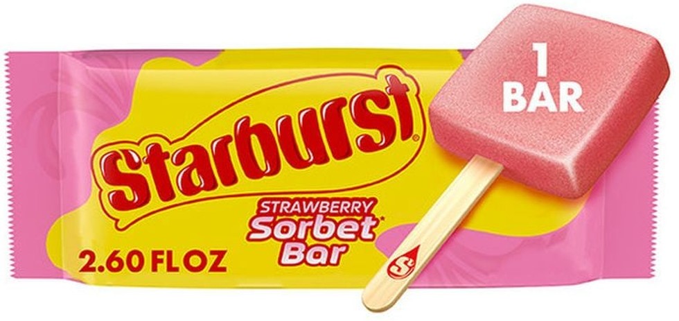 Strawberry Sorbet Ice Cream Bar