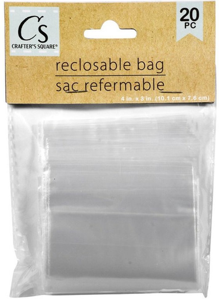 Square Resealable Bag Sac Refermable