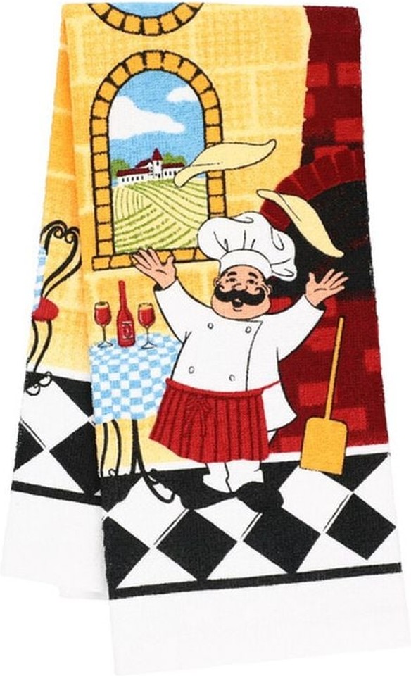 Italian Chef Printed Kitchen Towels