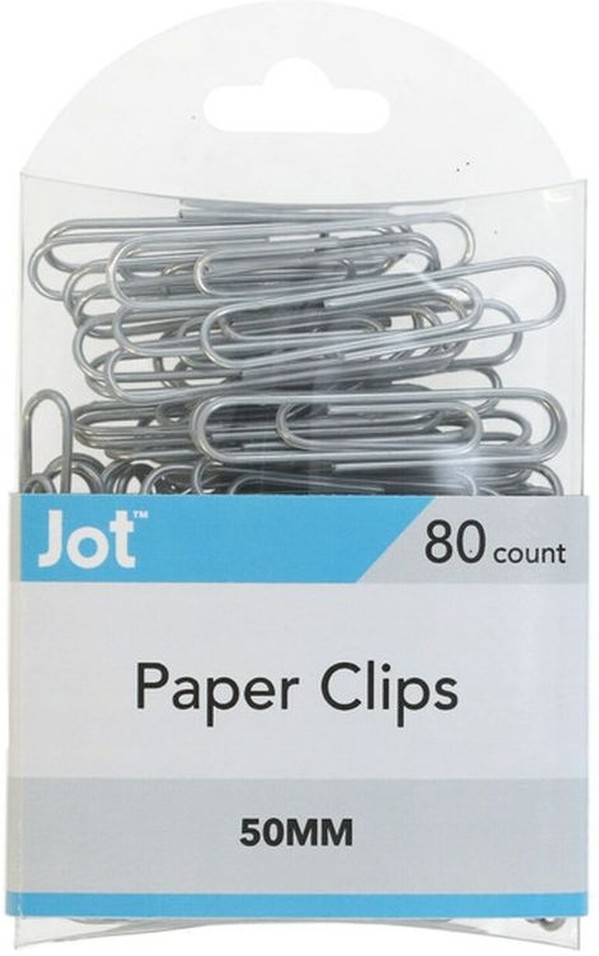 Coated Paper Clips Silver 50mm