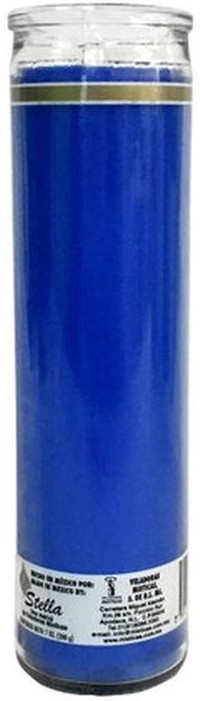 8" Plain Blue Candle