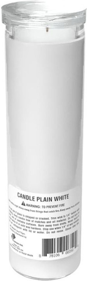 7 Day White Candles in Jar