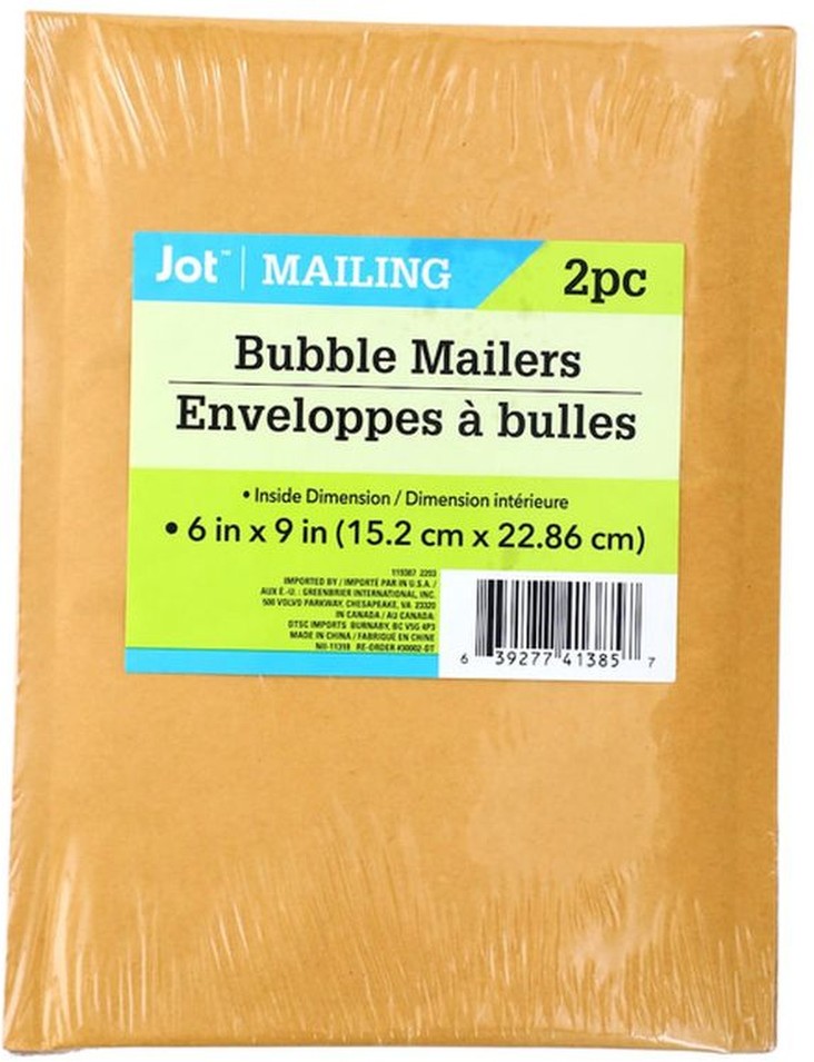 6" x 9" Bubble Mailer With Label