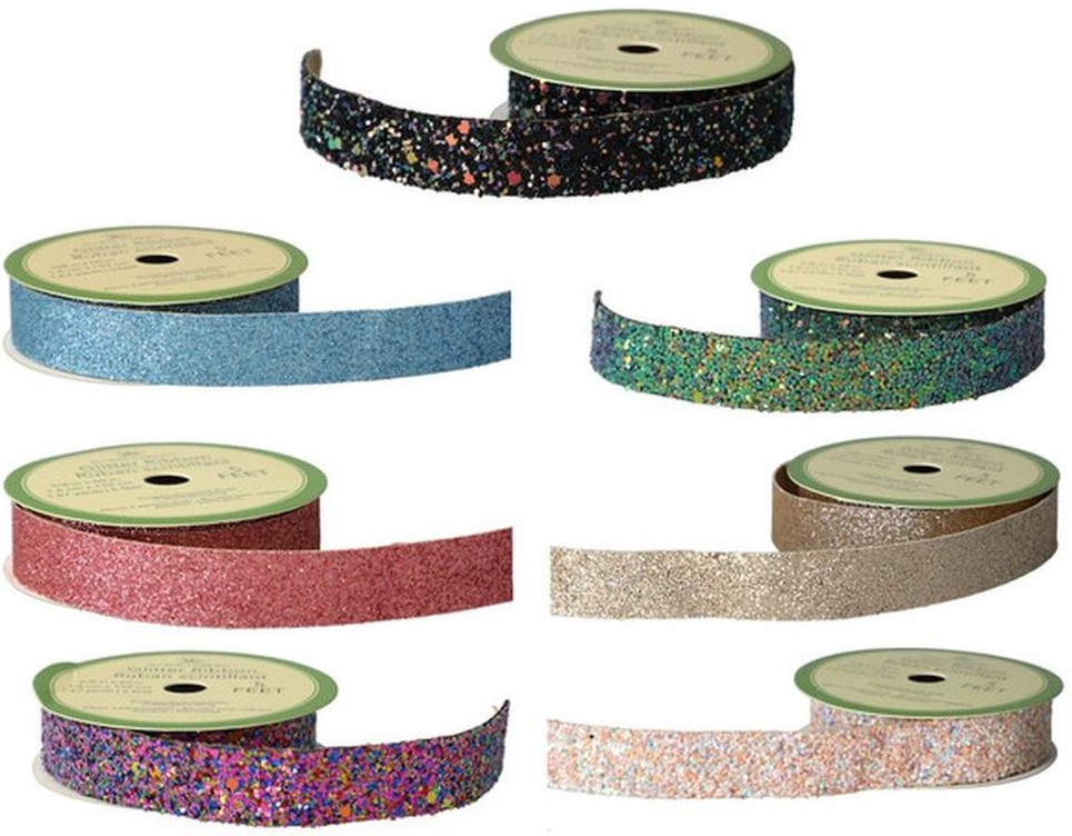 Chunky Glitter Ribbon Rolls
