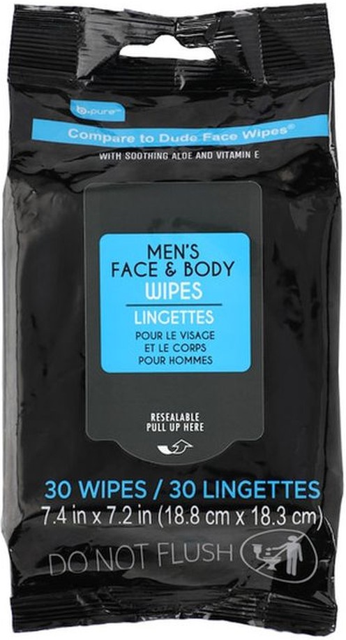 Men's Face & Body Wipes With Aloe
