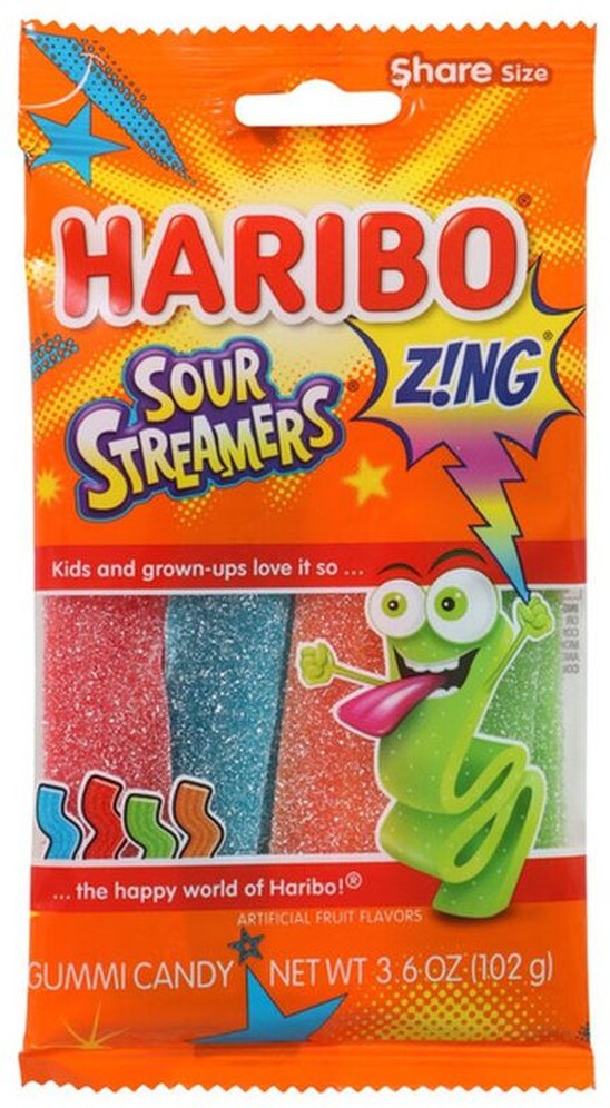 Zing Sour Streamers Gummi Candy