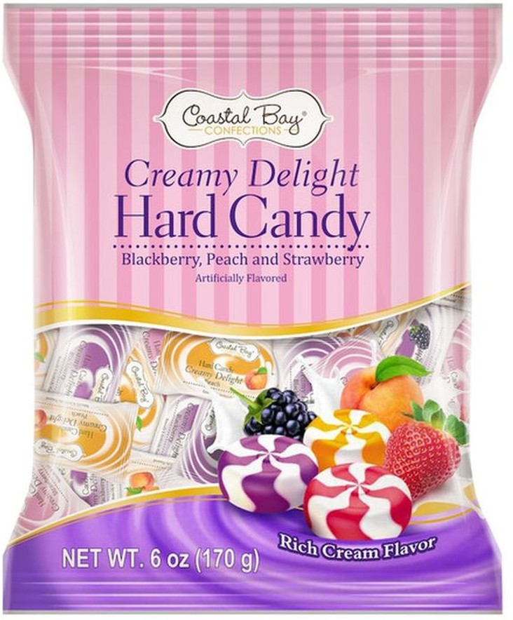 Confections Assorted Hard Candy, Blackberry, Peach And Strawberry