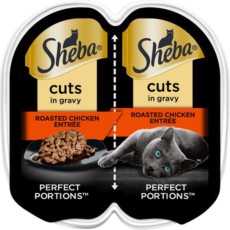 Wet Cat Food Cuts in Gravy Roasted Chicken Entree