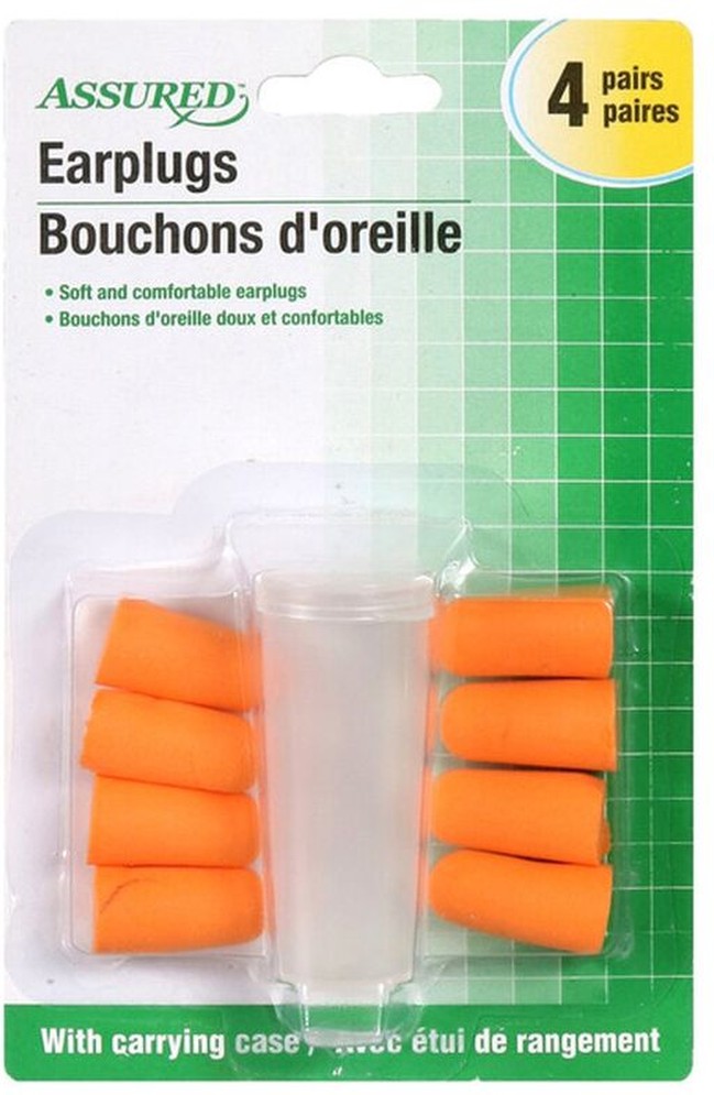 Orange Foam Earplugs With Soft Container