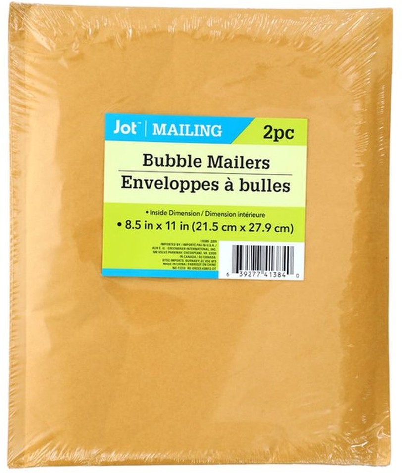 8.5" x 11/2" Bubble Mailer With Label