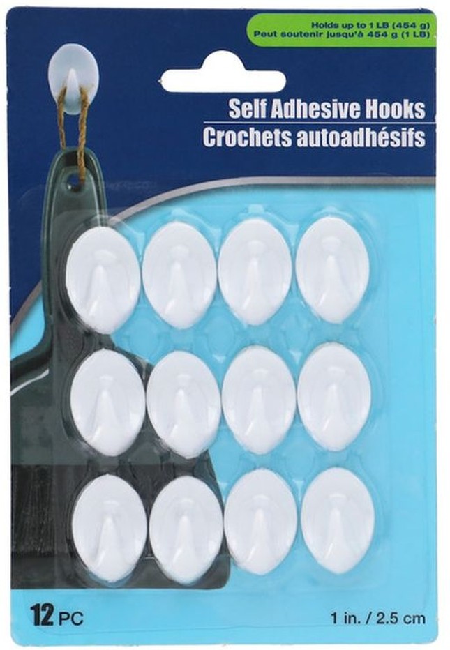 1" Self Adhesive Hooks