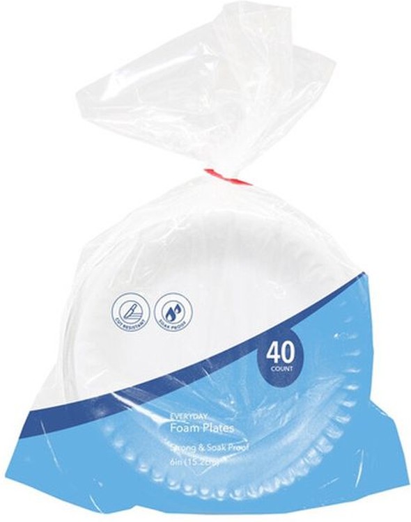 White Foam Plates
