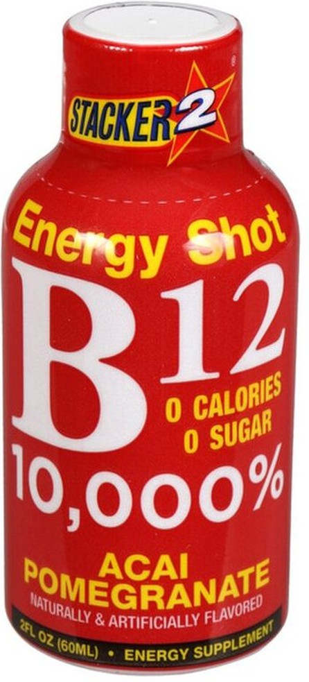 Energy Shot, B12, 10,000%, Acai & Pomegranate Flavor