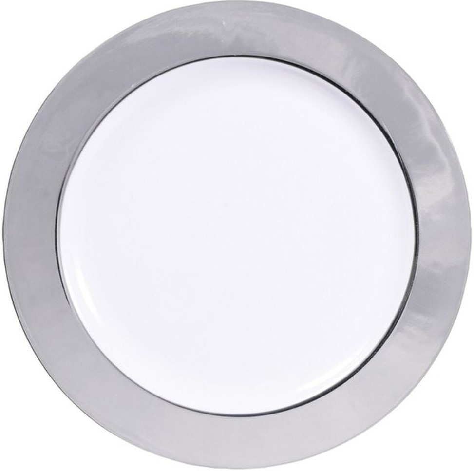 10.25'' Silver Rim Plates