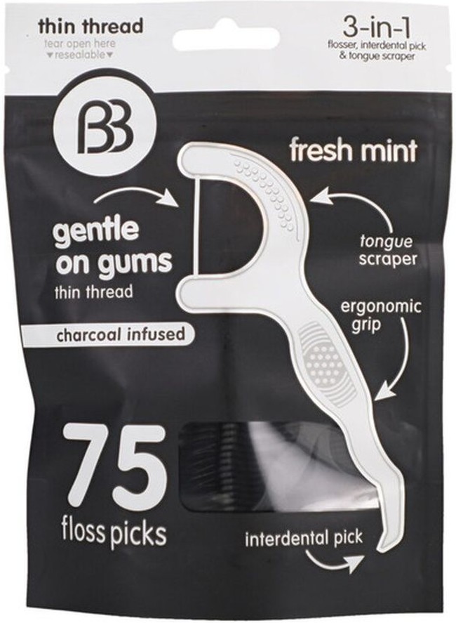 Charcoal-infused Floss Picks