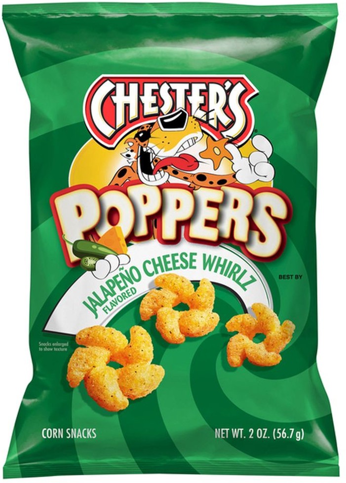 Corn Snacks, Jalapeno Cheese Whirlz Flavored