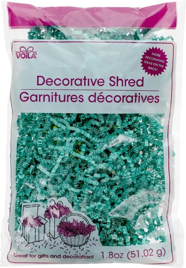Crinkle Cut Decorative Paper Shreds - Turquoise