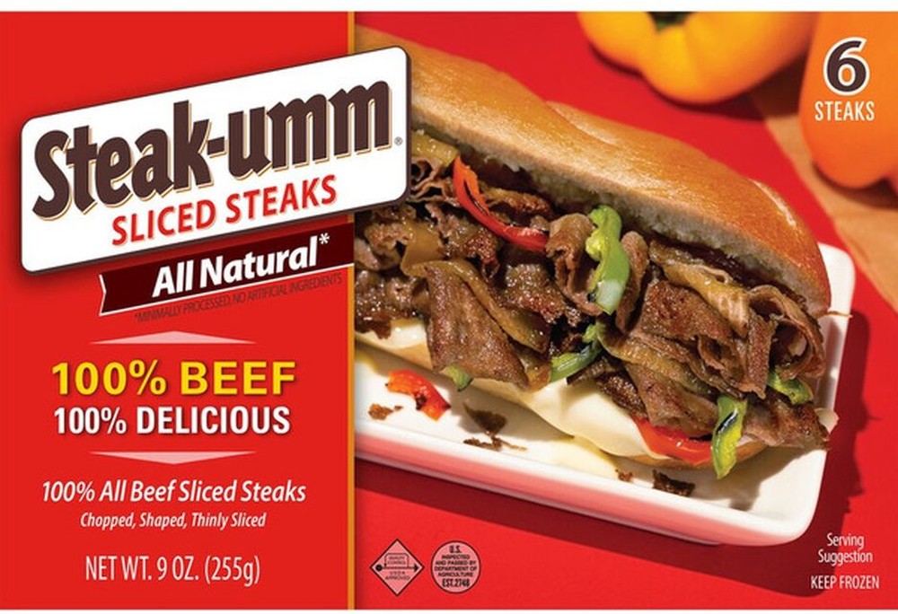 Steak-umm Steaks, Sliced, 100% Beef