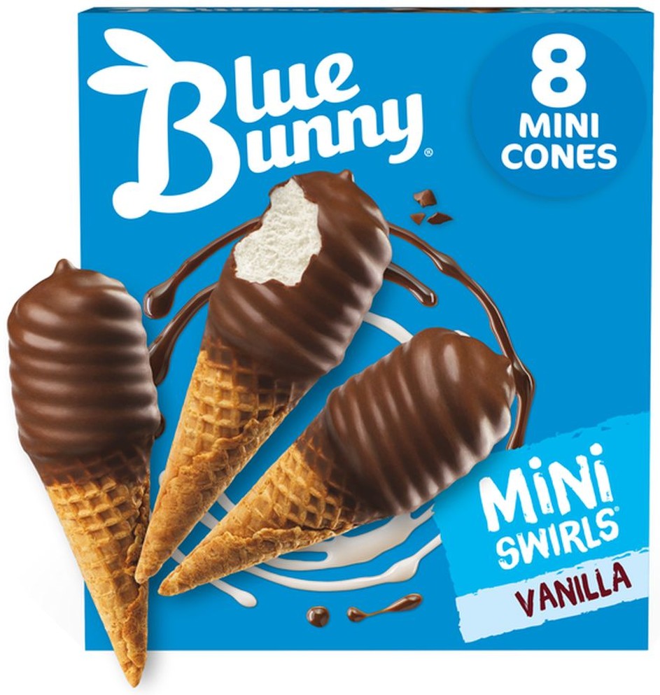 Mini Swirls Vanilla Cones