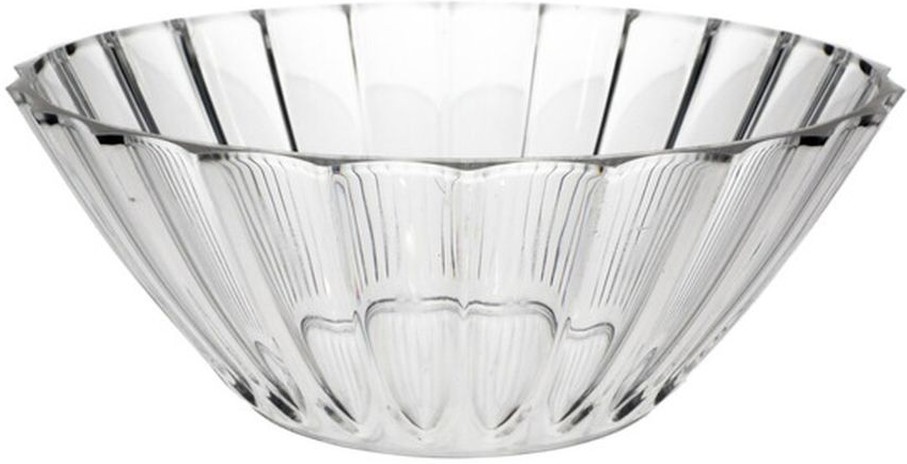 8" Clear Wavy Display Bowl